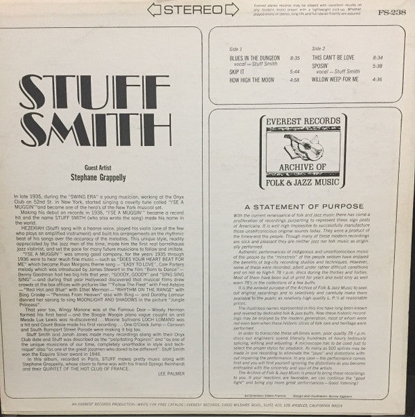 Stuff Smith : Stuff Smith (LP)