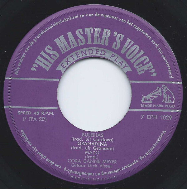 Cora Canne Meijer, Dick Visser : Spanish Folksongs (7", EP)