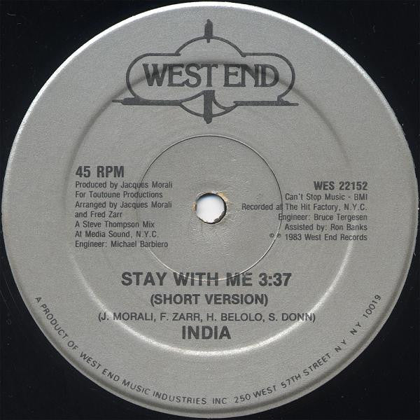 India (2) : Stay With Me (12")