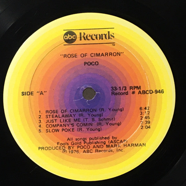 Poco (3) : Rose Of Cimarron (LP, Album, Gol)