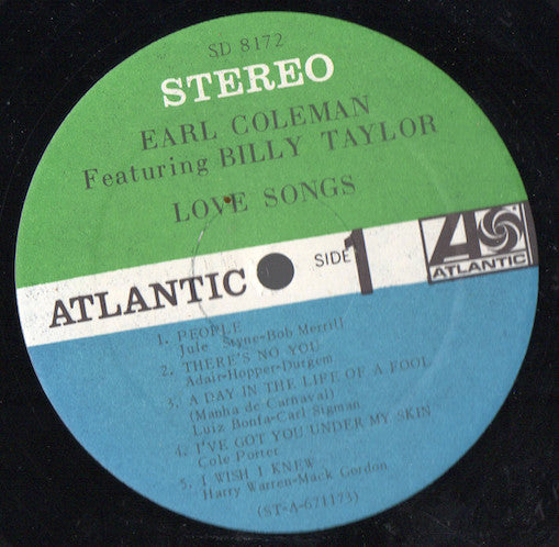 Earl Coleman : Love Songs (LP, Album)