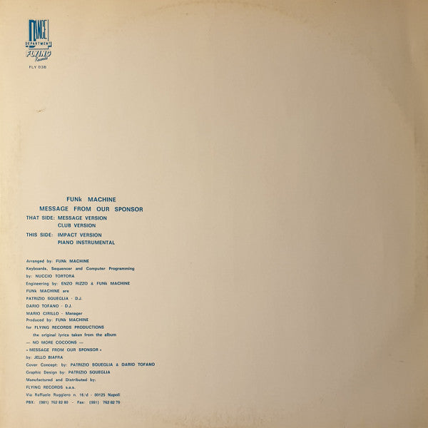 Funk Machine : Message From Our Sponsor (12")