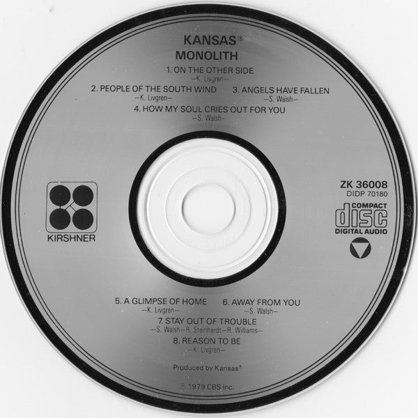 Kansas (2) : Monolith (CD, Album, RE)