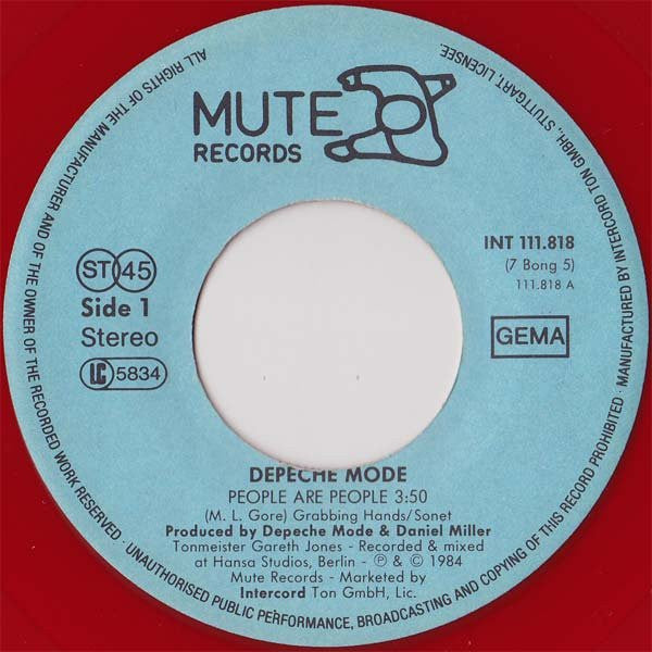 Depeche Mode : People Are People (7", Single, Red)