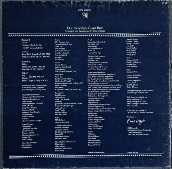 Don Sebesky : Giant Box (2xLP, Album, San + Box)