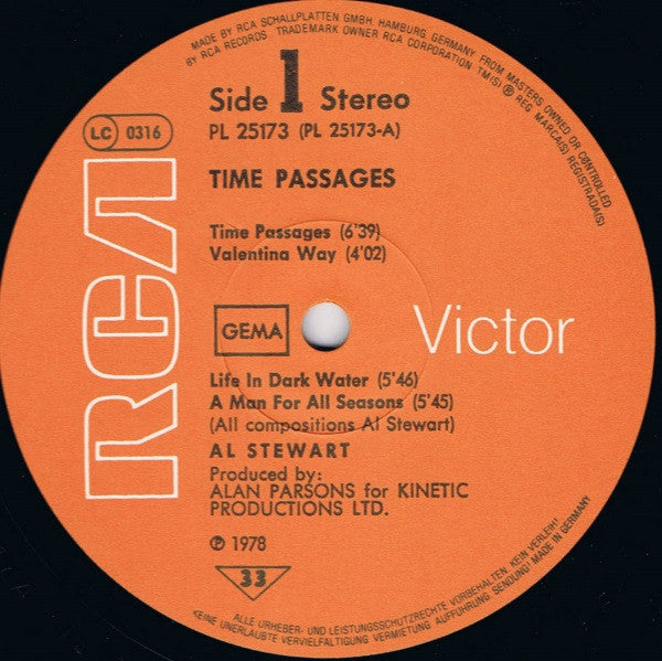 Al Stewart : Time Passages (LP, Album, Gat)