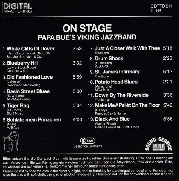 Papa Bue's Viking Jazz Band : On Stage (CD, Album, RE)