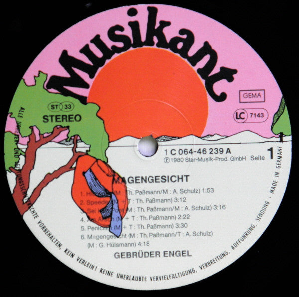 Gebrüder Engel : Magengesicht (LP, Album)