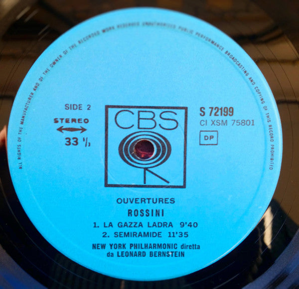 Gioacchino Rossini - New York Philharmonic, Leonard Bernstein : Ouvertures (LP)