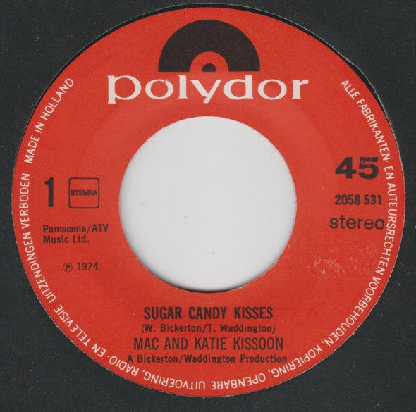 Mac And Katie Kissoon : Sugar Candy Kisses (7")