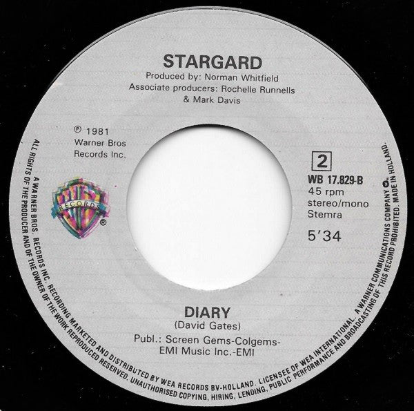 Stargard : High On The Boogie / Diary (7")