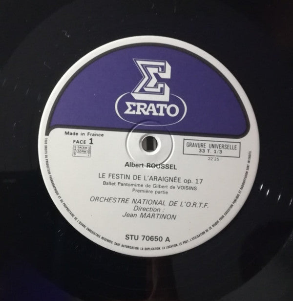 Albert Roussel - Orchestre National De L'ORTF, Jean Martinon : Le Festin De L'Araignée Op.17 - Petite Suite Op.39 (LP, Gat)