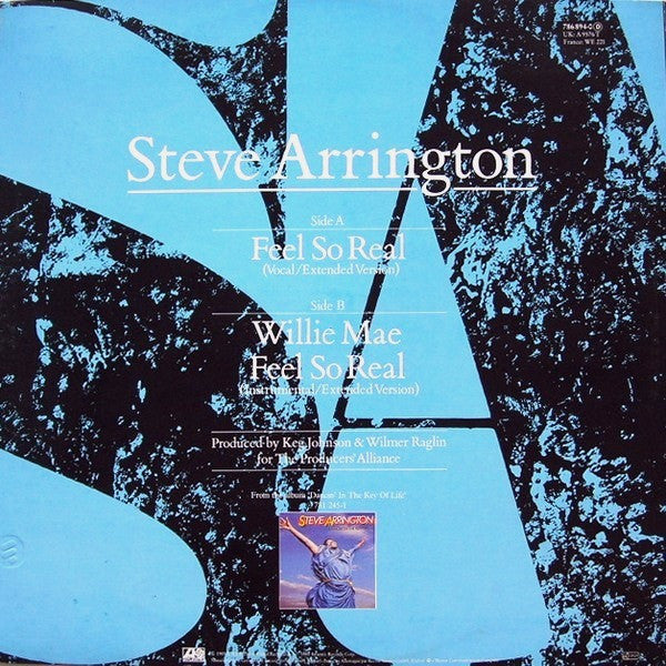 Steve Arrington : Feel So Real (12", Maxi)