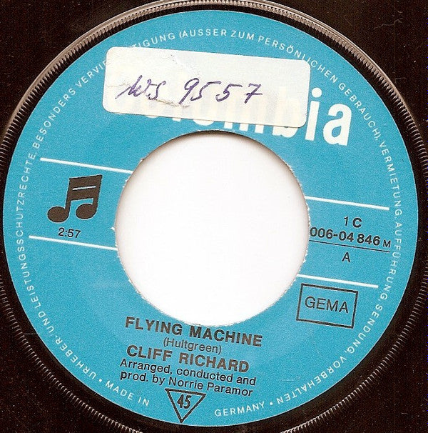 Cliff Richard : Flying Machine / Pigeon (7", Single, Mono)