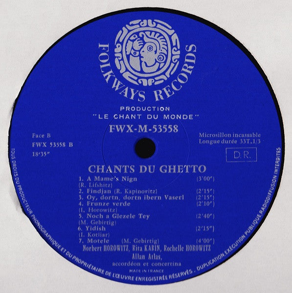 Norbert Horowitz & Rita Karin & Rochelle Horowitz : Le Mur : Chants Du Ghetto (LP)