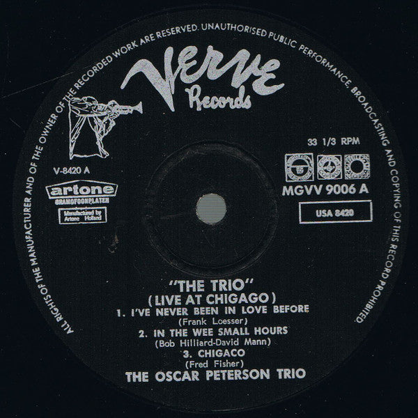 The Oscar Peterson Trio : The Trio : Live From Chicago (LP, Album)