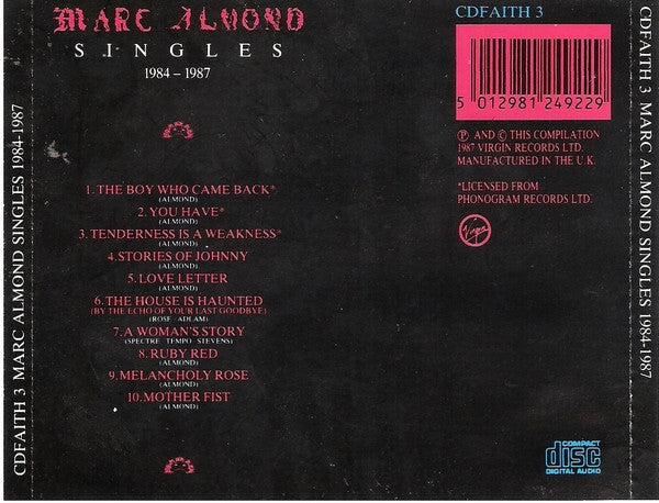 Marc Almond : Singles 1984-1987 (CD, Comp)