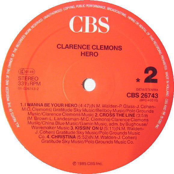 Clarence Clemons : Hero (LP, Album)