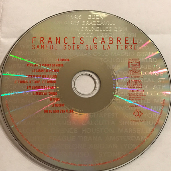 Francis Cabrel : Samedi Soir Sur La Terre (CD, Album, Ltd, Boo)