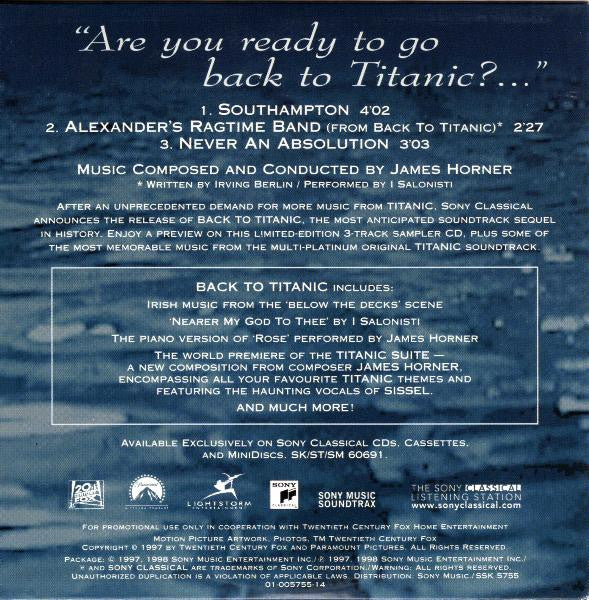 James Horner : Are You Ready To Go Back To Titanic?... (CD, Ltd, Promo, Smplr)