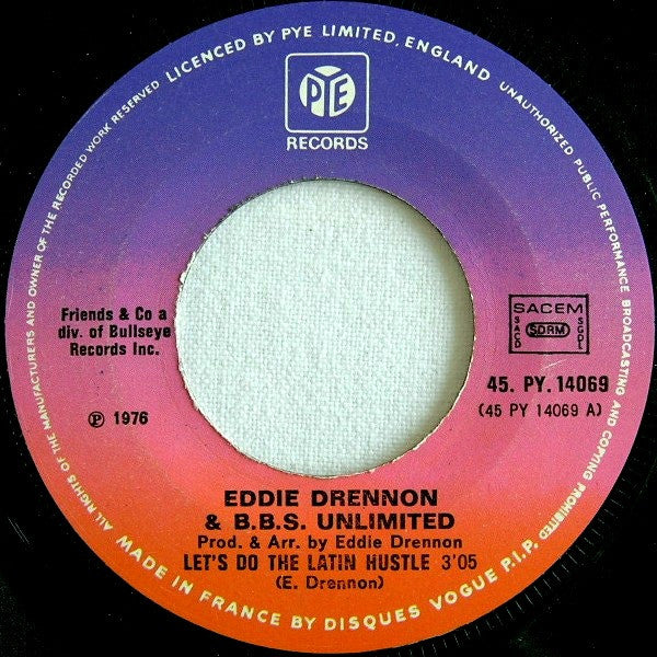 Eddie Drennon & The B.B.S. Unlimited : Let's Do The Latin Hustle (7", Single)