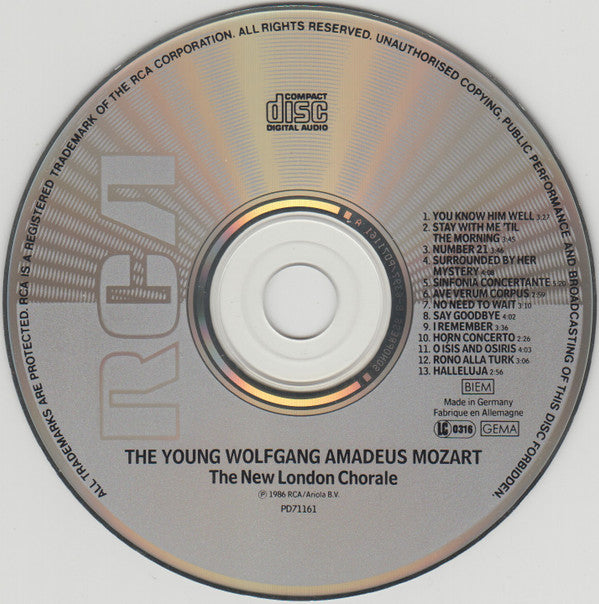 New London Chorale : The Young Wolfgang Amadeus Mozart (CD)