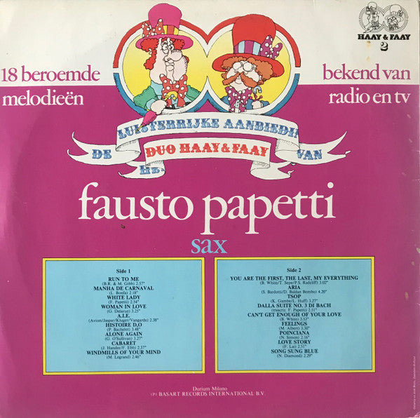 Fausto Papetti : Duo Haay & Faay Presenteert Fausto Papetti (LP, Comp)
