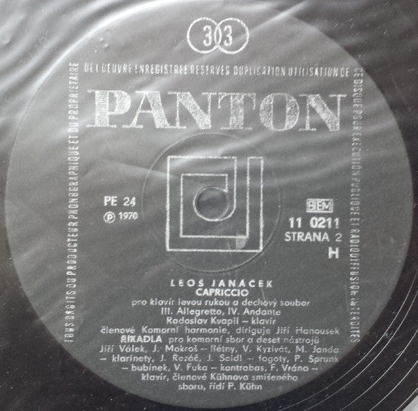 Leoš Janáček : Concertino, Capriccio, Řikalda (LP, Bla)
