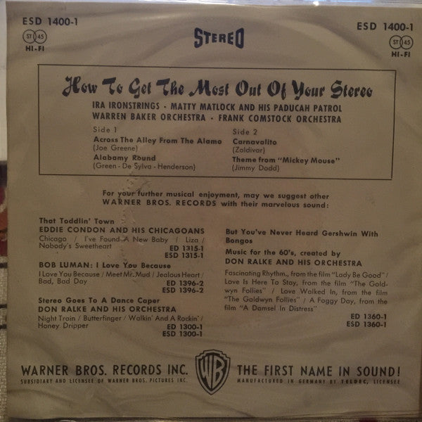 Various : How To Get The Most Out Of Your Stereo (7", Comp, Promo)