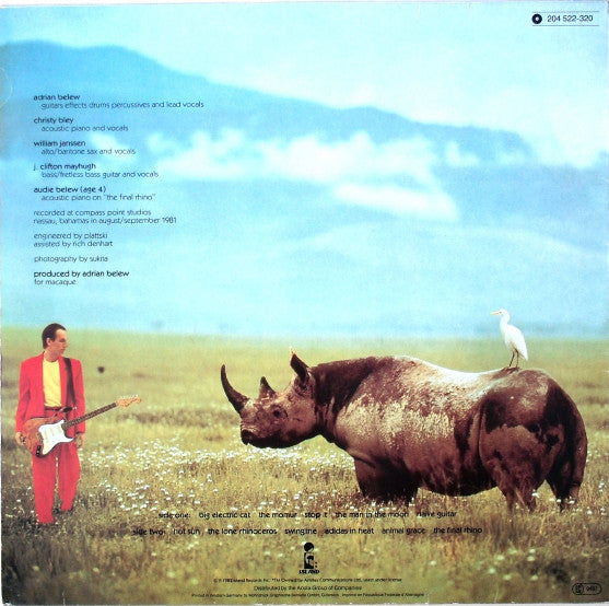 Adrian Belew : Lone Rhino (LP, Album)