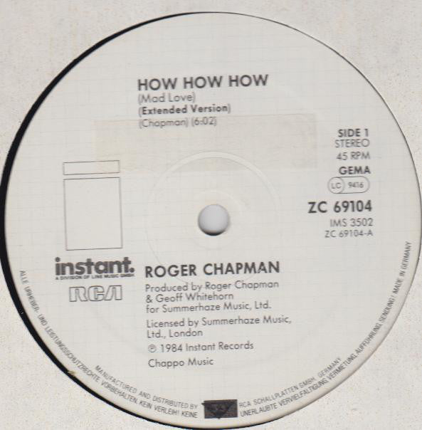 Roger Chapman : How How How (12")