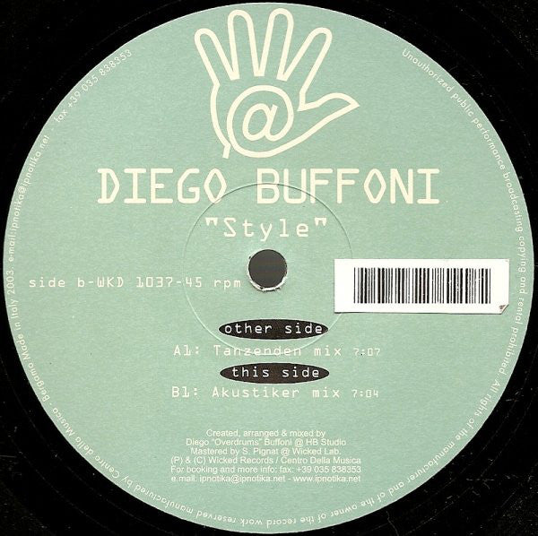 Diego Buffoni : Style (12")