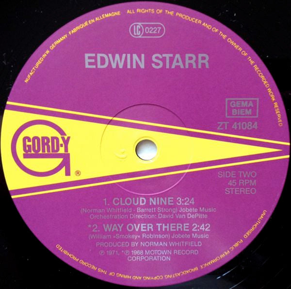 Edwin Starr : War / Stop The War Now / Cloud Nine / Way Over There (12", Maxi)