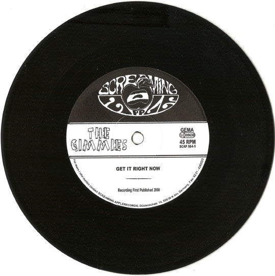 The Gimmies : Get It Right Now E.P. (7", EP)