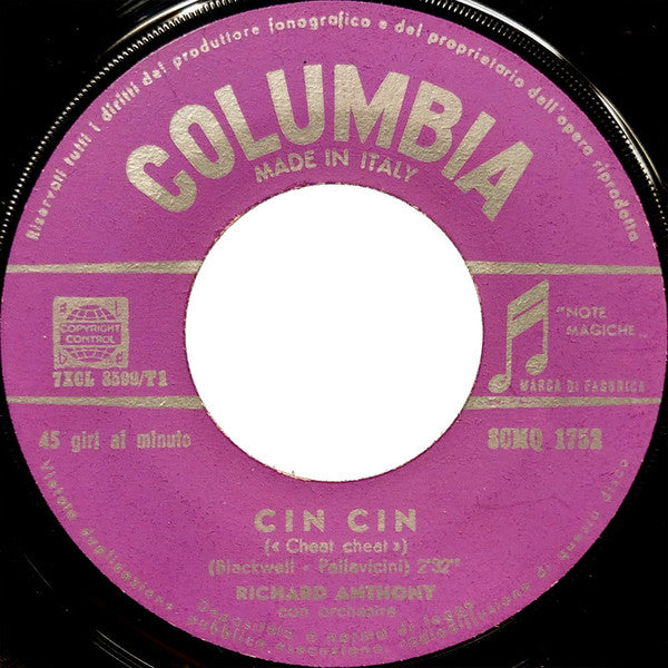 Richard Anthony (2) : Cin Cin / Un Momento Ancora (7")