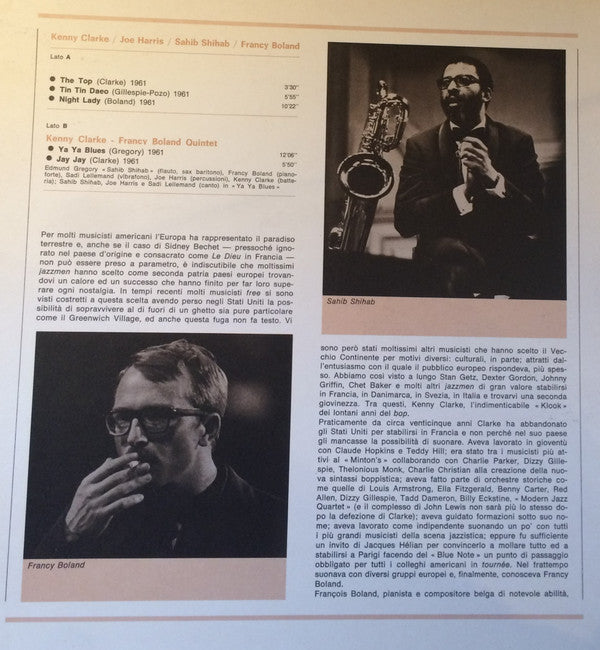 Kenny Clarke / Joe Harris (3) / Sahib Shihab / Francy Boland / The Kenny Clarke - Francy Boland Quintet* : I Giganti Del Jazz Vol. 37 (LP, Mono)