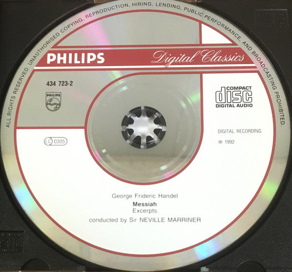 Sir Neville Marriner Conducts The Academy Of St. Martin-in-the-Fields From Georg Friedrich Händel : Messiah - Highlights (CD)
