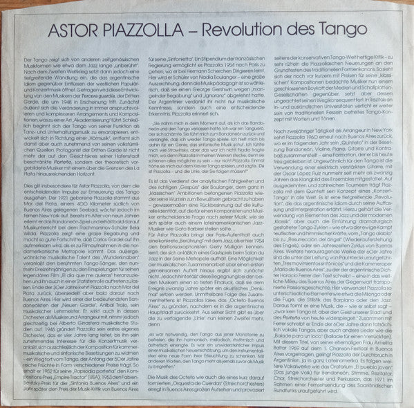 Astor Piazzolla Y Su Quinteto Tango Nuevo : Live In Wien Vol. 1 (LP, Album)
