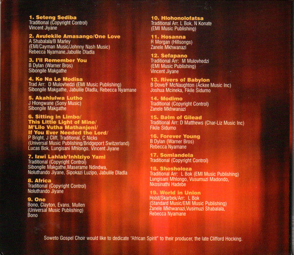 Soweto Gospel Choir : African Spirit (CD, Album)