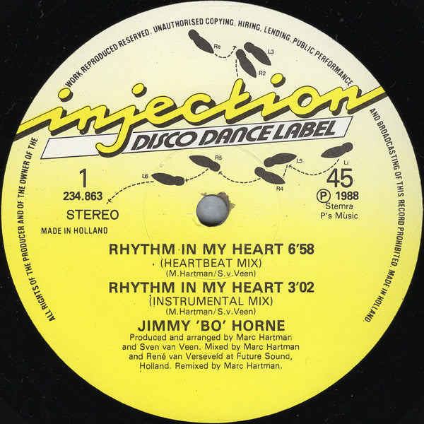 Jimmy 'Bo' Horne* : Rhythm In My Heart (12")