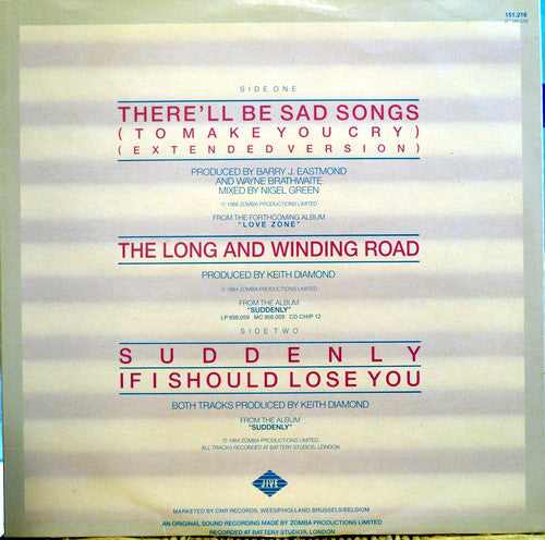 Billy Ocean : There'll Be Sad Songs (To Make You Cry) (12")