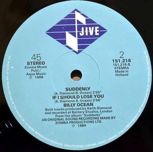 Billy Ocean : There'll Be Sad Songs (To Make You Cry) (12")