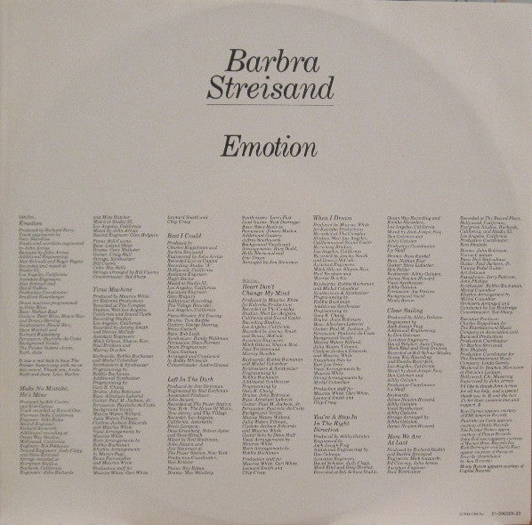 Barbra Streisand : Emotion (LP, Album)