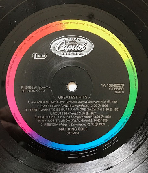 Nat King Cole : Greatest Hits (2xLP, Comp, Bla)
