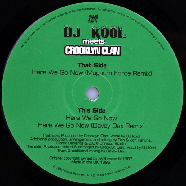 DJ Kool Meets Crooklyn Clan : Here We Go Now (12")