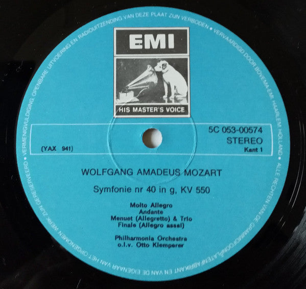 Wolfgang Amadeus Mozart, Philharmonia Orchestra, Otto Klemperer : Symfonieën (Nr 40 In G, KV 550 / Nr 41 In C, KV 551 "Jupiter") (LP)