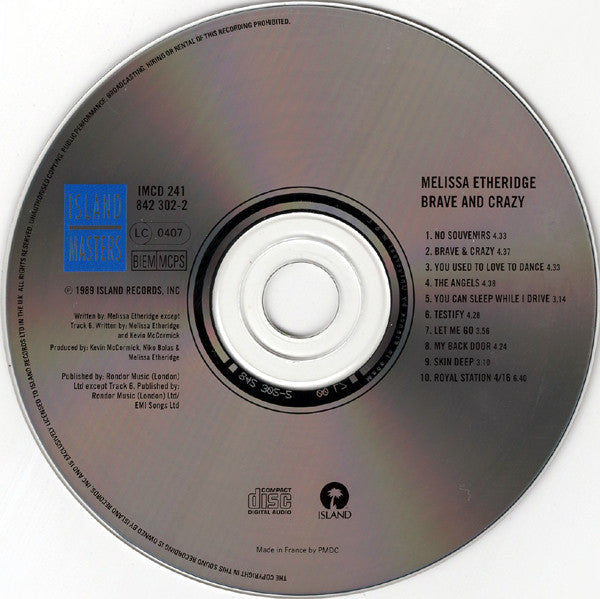 Melissa Etheridge : Brave And Crazy (CD, Album)