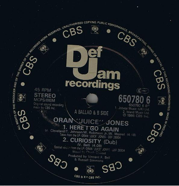 Oran 'Juice' Jones : 1.2.1. (12")