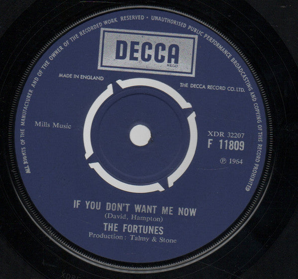 The Fortunes : Caroline (7", Single, RE)