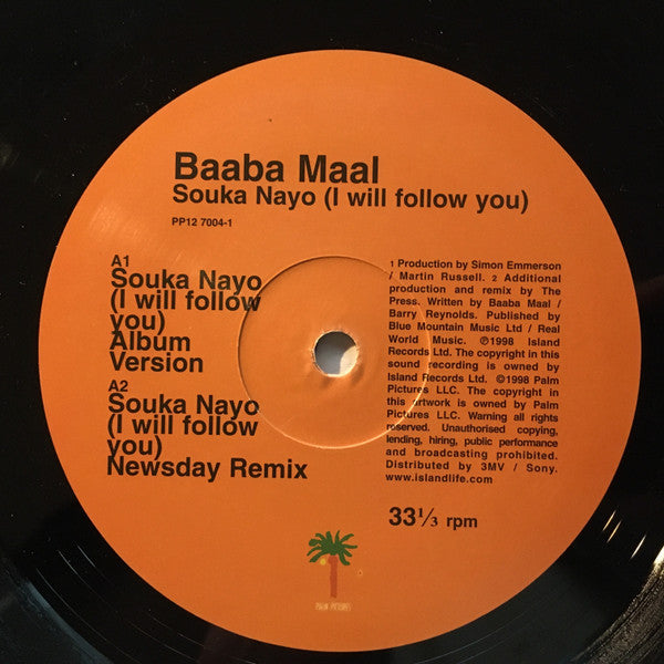 Baaba Maal : Souka Nayo (I Will Follow You) (12")